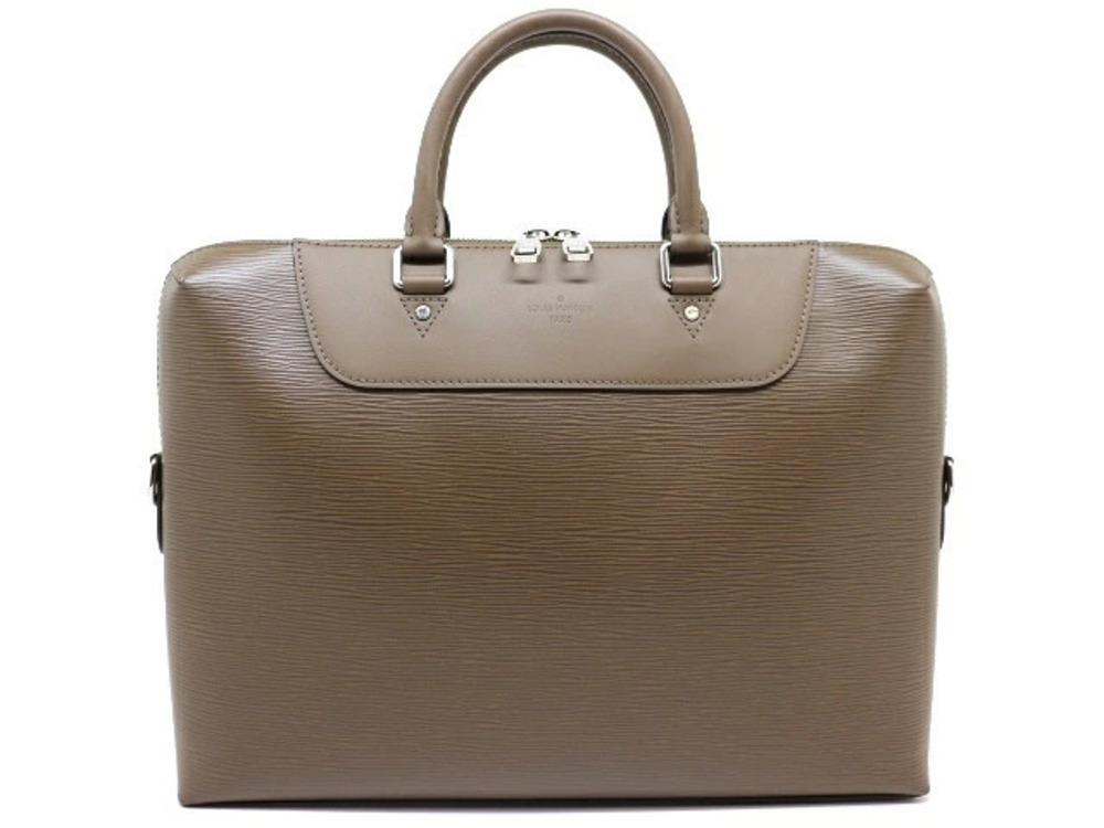 LOUIS VUITTON Bag Porte Documents Jour PDJ Business Epi Taupe Gray